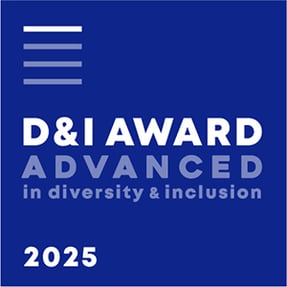 株式会社JobRainbowが主催する「D&I AWARD 2025」における「アドバンス」認定マーク。