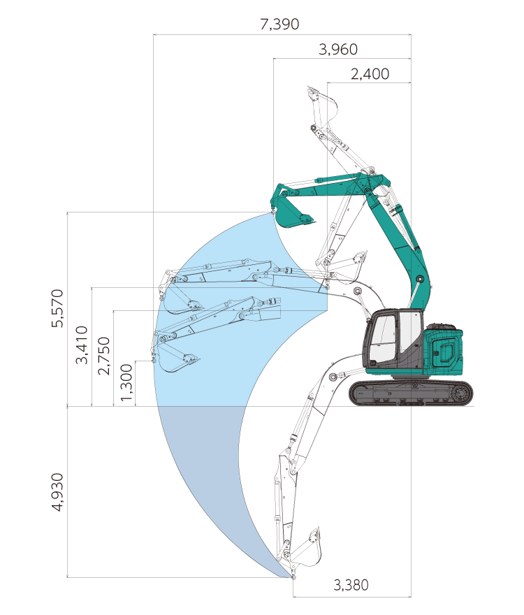 作動範囲図