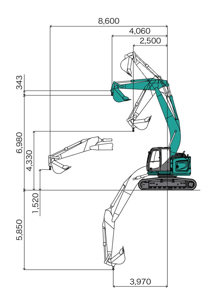 作動範囲図 SK235SR