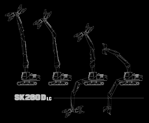 SK260D-10/SK260DLC-10ラインナップ