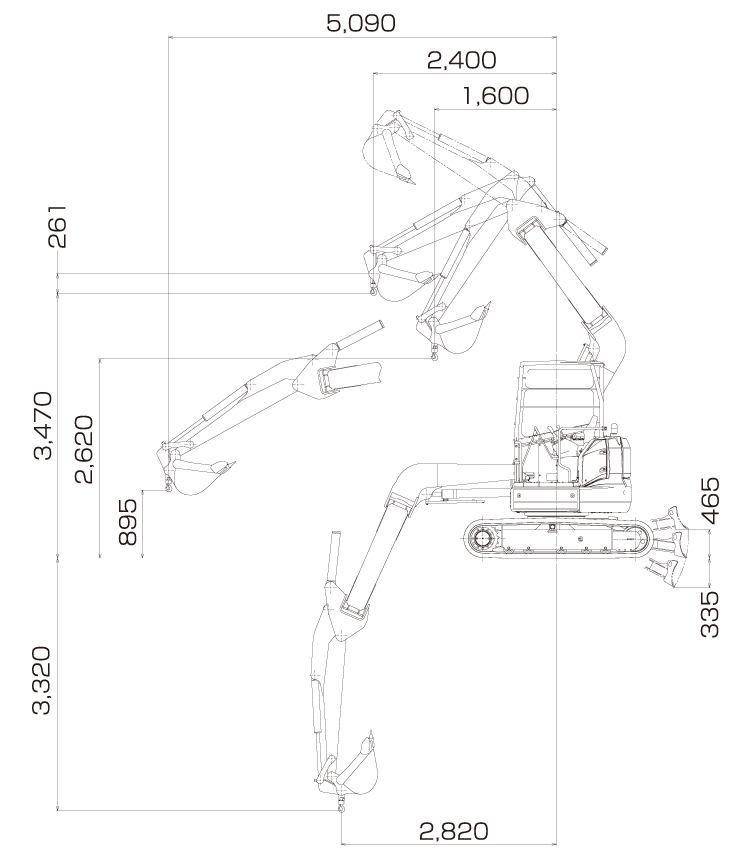 作動範囲図