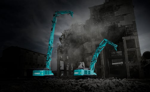 超ロングアタッチメント仕様機とセパレートブーム仕様機