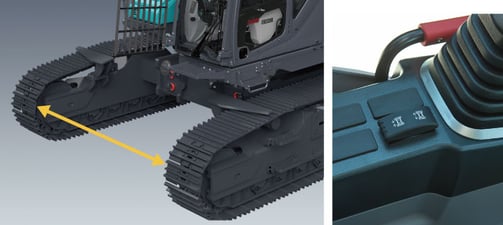 キャブ内ロワ伸縮操作のイメージ