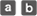 a,b