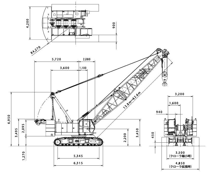 マスターテック7090-1F｜クローラクレーン 生産終了機｜コベルコ建機