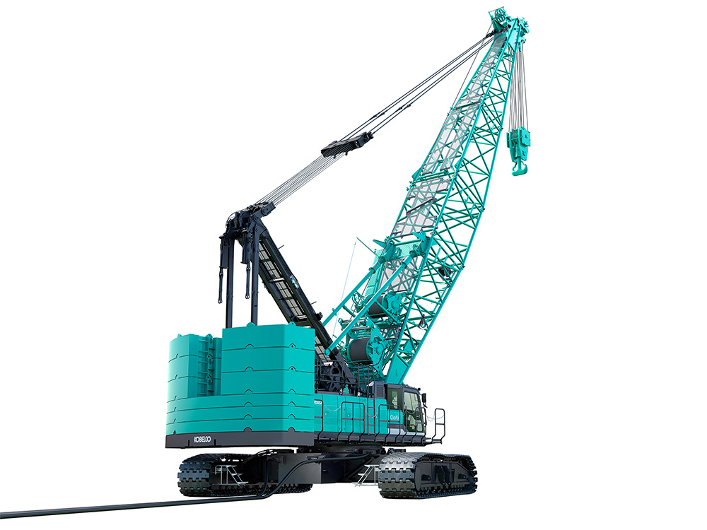 建設現場のゼロエミッションを実現 有線電動クローラクレーン