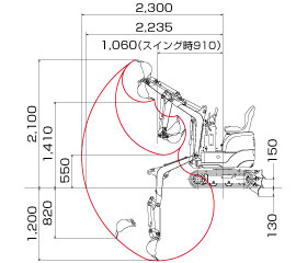 SK005-5 作動範囲図