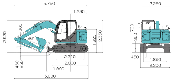 後方超小旋回ショベル SK75SR-3E｜ショベル生産終了機｜コベルコ建機