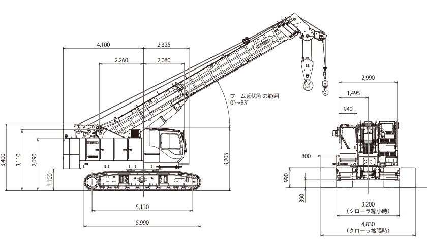 TK750GLB｜クローラクレーン｜コベルコ建機