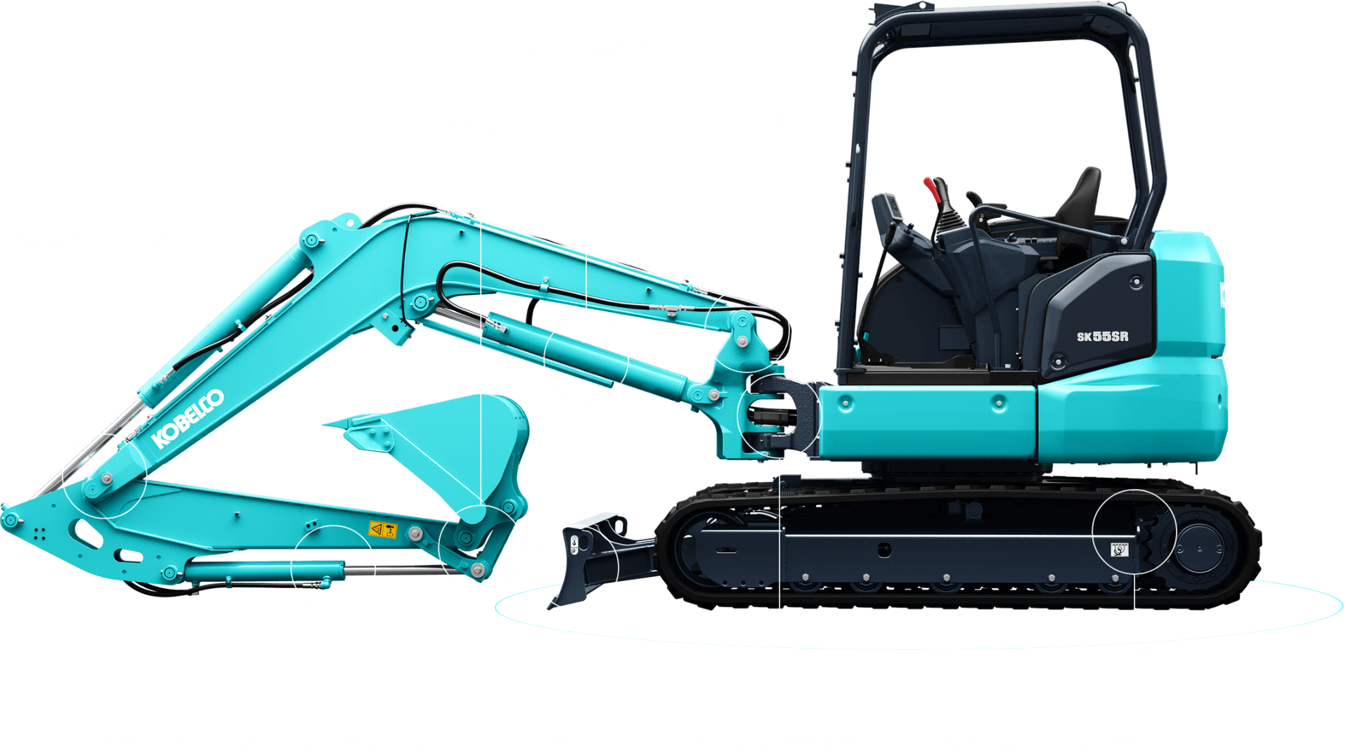 ショベル機体の左側面写真